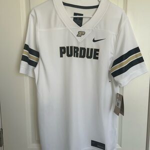 Nike Men's White and Black Purdue Jersey